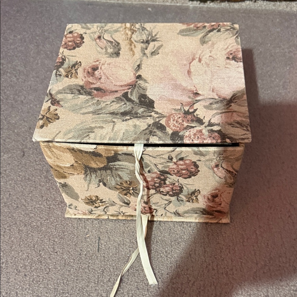 Floral Fabric Storage Box